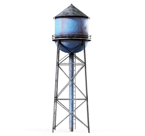 Premium Photo Water Tower Industrial Construction 3d Render