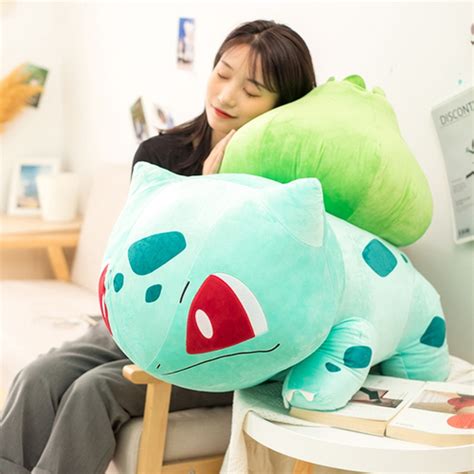 Tamanho grande bulbasaur brinquedo de pelúcia bonito elf pokemon kawaii