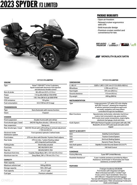 Can Am Spyder F Limited Ace Opinie I Ceny Na Ceneo Pl