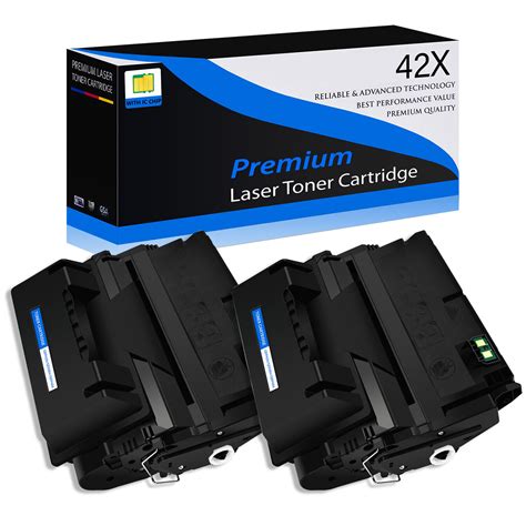 2 PACK Q5942X 42X Black Toner Cartridge Compatible With HP LaserJet