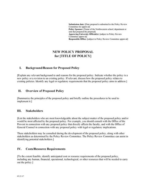 Policy Report Template