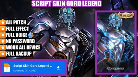 Script Skin Gord Legend Conqueror Full Effect No Password Mlbb