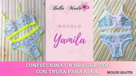 C Mo Hacer Un Brasier Top Y Trusa De Ni A Diy Molde Gratis Youtube