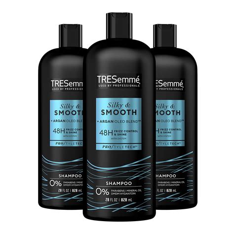 Tresemmé Shampoo Smooth And Silky 3 Count Tames And Moisturizes Dry