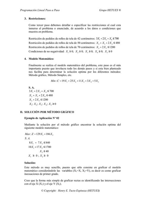 Investigación De Operaciones Programación Lineal Ppt