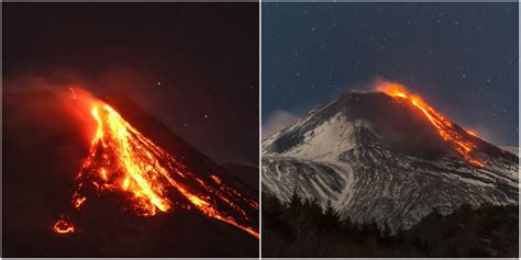 Vulcanul Etna A Erupt Momentul A Fost Unul Spectaculos Si Periculos