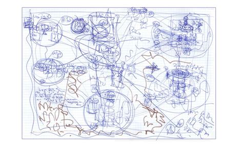 World Map Blueprint Drawing