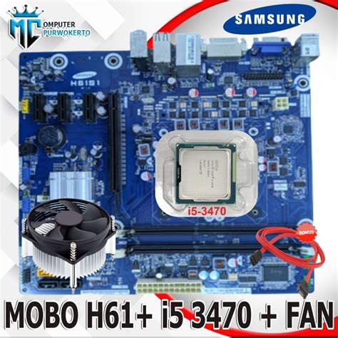 Jual Paket Motherboard H61 Intel LGA 1155 Dan Core I5 3470 Fan