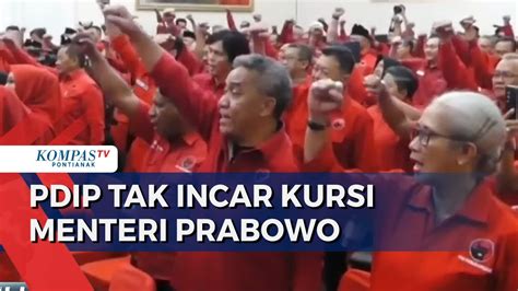 Pdip Pastikan Tak Incar Kursi Menteri Kabinet Prabowo Gibran Youtube