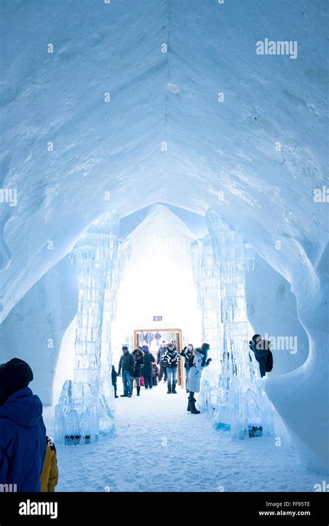 hotel de glace (the ice hotel) is world famous in quebec, canada Stock ...