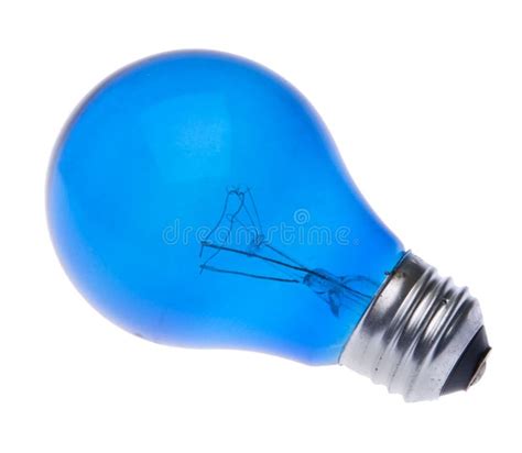 blue light bulb stock photo image  idea electricity
