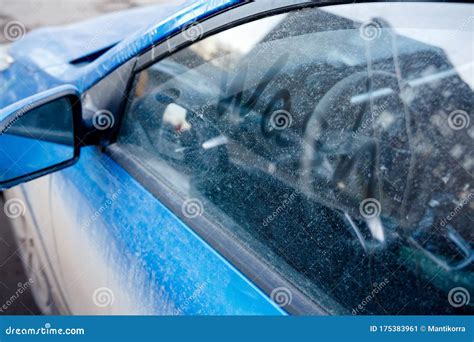 Wash the Dirty and Dusty Glass of a Car Window Stock Image - Image of ...