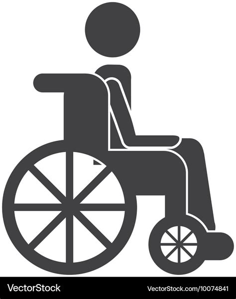 Human Person Wheelchair Icon Royalty Free Vector Image