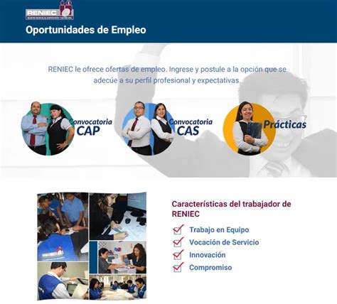 Convocatoria De Trabajo Reniec Ofrece Plazas Para Auxiliares