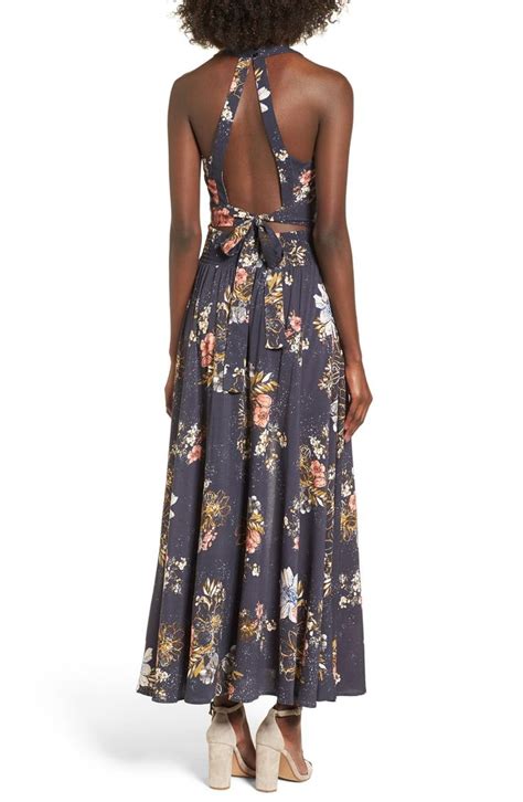 Bp Floral Print Halter Maxi Dress Nordstrom Maxi Dress Pattern