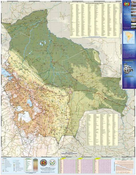 MAPA VIAL Y TURÍSTICO DE BOLIVIA – Instituto Geográfico Militar