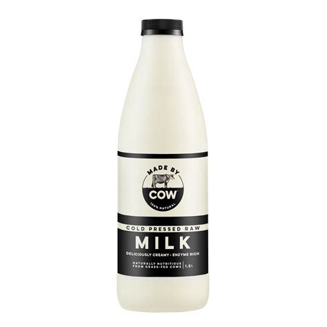 Cold Pressed Raw Milk Made By Cow Sunnybrook Health Store