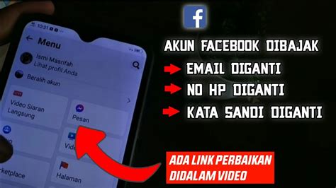 Cara Mengembalikan Akun Fb Yang Dibajak Dihack Terbaru Youtube