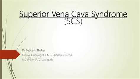 Superior Vena Cava Syndrome Ppt