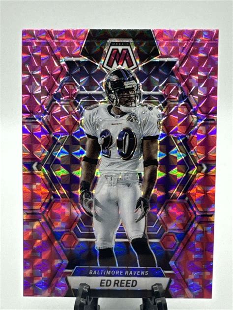 Panini Mosaic Football Pink Camo Prizm Ed Reed Ebay