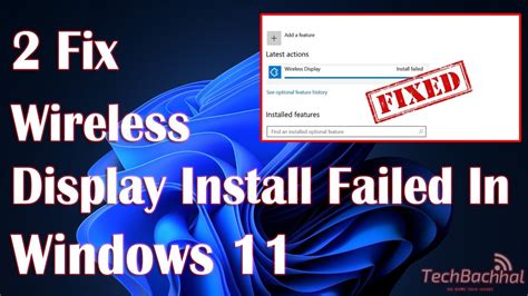 Wireless Display Install Failed In Windows Fix How To Youtube