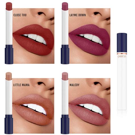 Review For Matte Nude Lipstick Set 4 Shades Make Up Velvet Cosmetic Mo