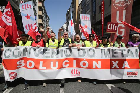 Cuarta Jornada De Huelga De Los Trabajadores Del Metal En Lugo Con El