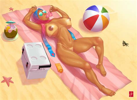 Najia Summer Time Nude By Hijabolic Hentai Foundry