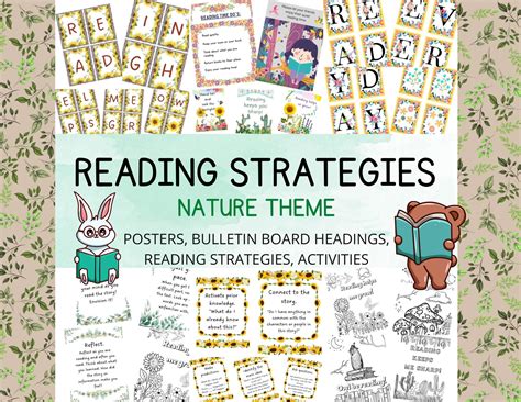 Reading Strategies Bulletin Board Reading Posters Activities Nature