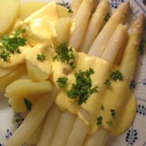 White Asparagus With Orange Lime Hollandaise Sauce Germanfoods Org