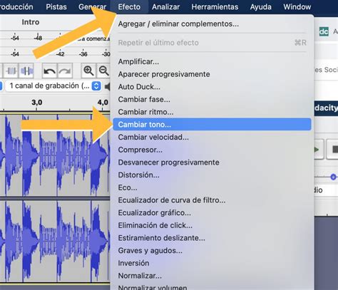 Cómo cambiar el tono de voz en Audacity