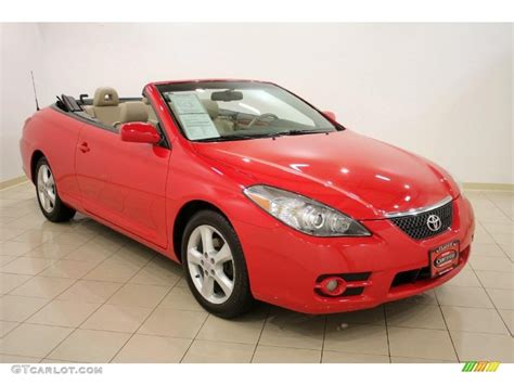 Super Red Toyota Solara Sle V Convertible Photo