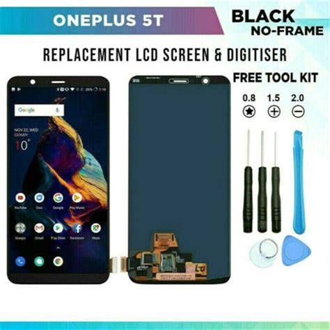 For OnePlus 5T 1 5T A5010 AMOLED LCD Touch Screen Digitizer Replacement