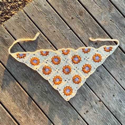 Free Crochet Bandana Pattern: Granny Square Bandana Pattern | SWOOL