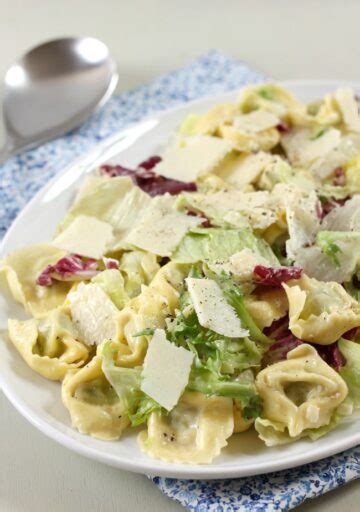 Tortellini Caesar Salad Easy Cheesy Vegetarian