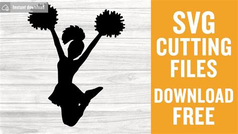 Cheerleader Svg Free Cut File For Cricut Youtube