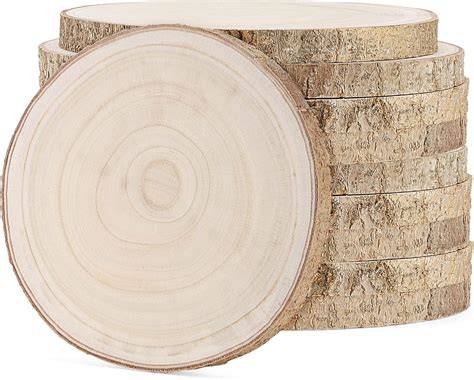 Amazon LEXININ 10 Pack 7 8 Inches Natural Round Wood Slices