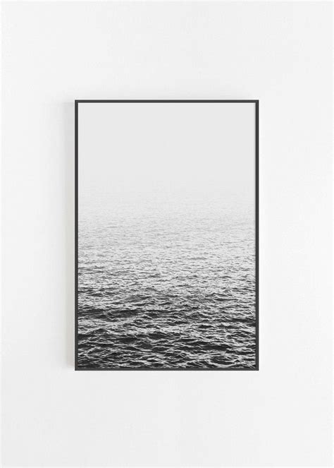 Ocean Printblack And Whiteocean Wall Artocean Art Etsy Ocean Wall