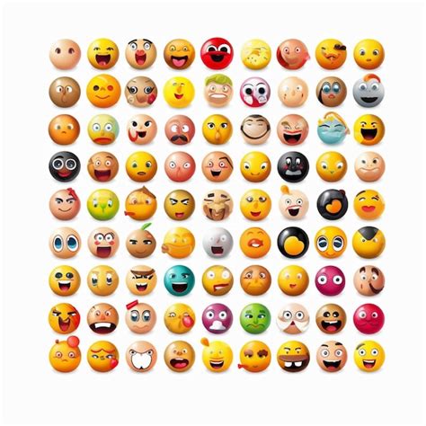 Emoticon Conjunto De Emoticons Isolado Na Ilustra O Vetorial De Fundo