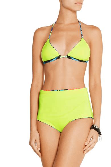 Mara Hoffman Reversible Printed Triangle Bikini Net A Porter