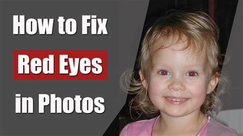 How To Fix Red Eyes In Photos With A Mouse Click Youtube