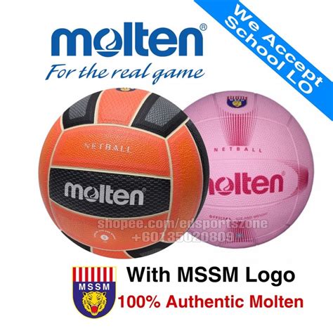 Molten Netball Ball Bola Jaring Latihan Pertandingan Mssm Sn58mx Sn48mx