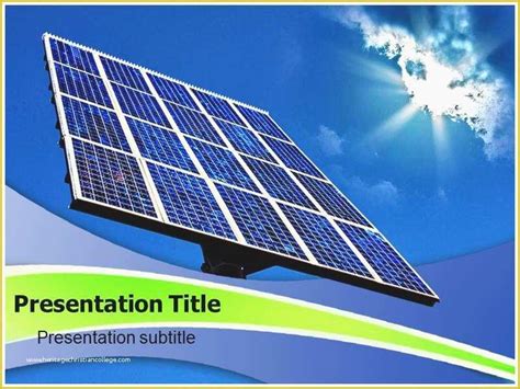 Solar Panel Website Template Free Of Solar Energy Powerpoint Template