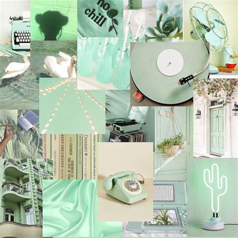 Download Light Green Aesthetic Room Items Wallpaper | Wallpapers.com