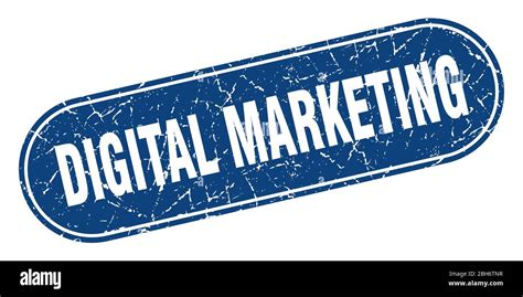 Digital Marketing Sign Digital Marketing Grunge Blue Stamp Label