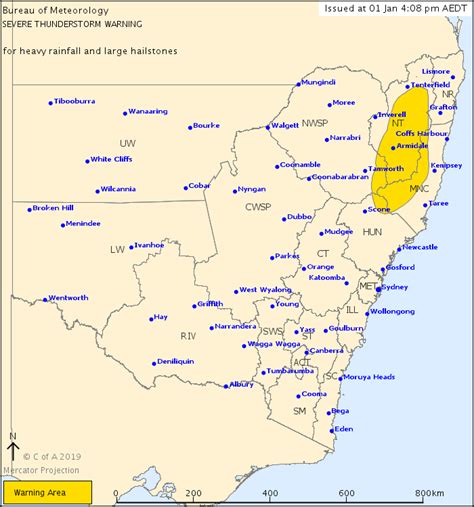 Nsw Severe Thunderstorm Warning Large Hail Heavy Rain Ewn Au Alert