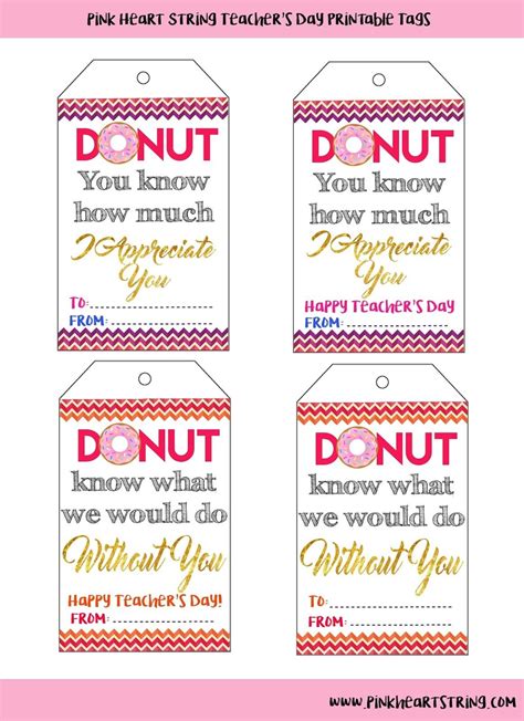 Teacher Appreciation Printable Tags