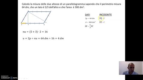 Problema Su Altezze Di Un Parallelogramma YouTube