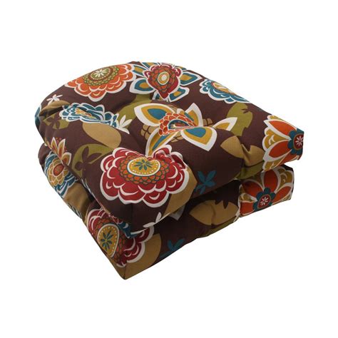 Shop Pillow Perfect Rectangle Floral Multicolored Seat Pad At