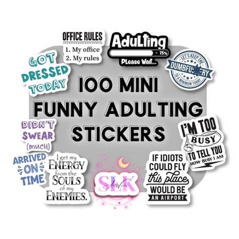 Adult Stickers Etsy